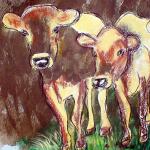 Jersey cow couple